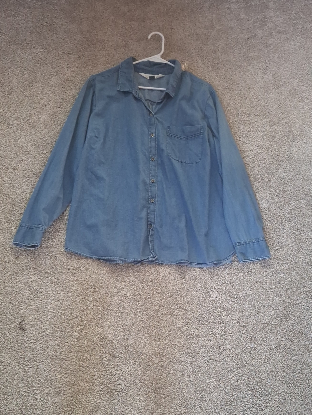 Old Navy Light Blue Denim Button-Down Shirt